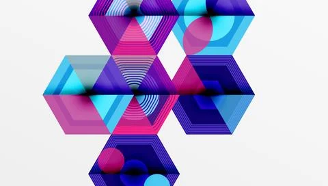Hexagons, diamonds pattern. Geometric repeating hexagon background イラスト素材