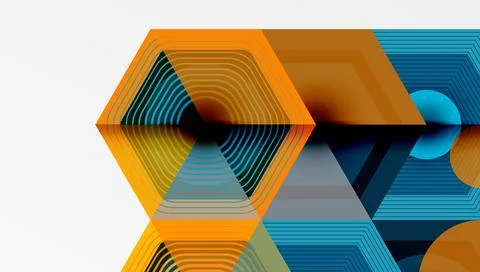Hexagons, diamonds pattern. Geometric repeating hexagon background Stock Illustration