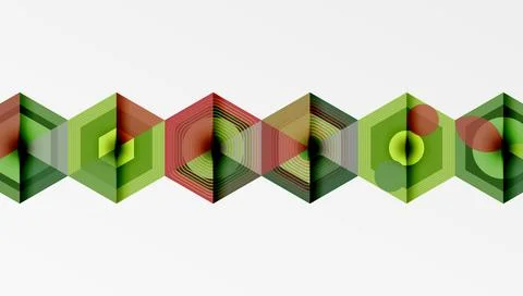 Hexagons, diamonds pattern. Geometric repeating hexagon background Stock Illustration