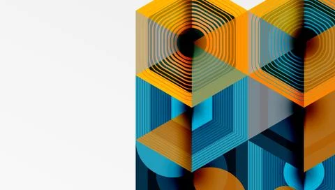 Hexagons, diamonds pattern. Geometric repeating hexagon background イラスト素材