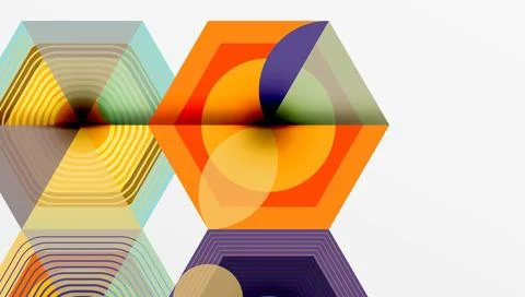 Hexagons, diamonds pattern. Geometric repeating hexagon background Stock Illustration