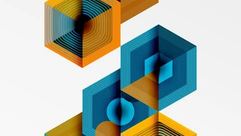 Hexagons, diamonds pattern. Geometric repeating hexagon background イラスト素材