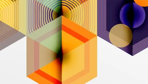 Hexagons, diamonds pattern. Geometric repeating hexagon background 스톡 일러스트