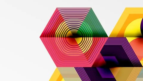 Hexagons, diamonds pattern. Geometric repeating hexagon background Stock Illustration