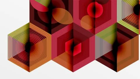 Hexagons, diamonds pattern. Geometric repeating hexagon background 스톡 일러스트