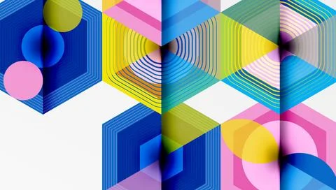 Hexagons, diamonds pattern. Geometric repeating hexagon background イラスト素材