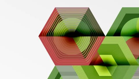 Hexagons, diamonds pattern. Geometric repeating hexagon background イラスト素材