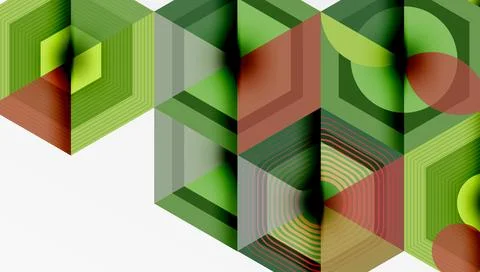 Hexagons, diamonds pattern. Geometric repeating hexagon background Stock Illustration