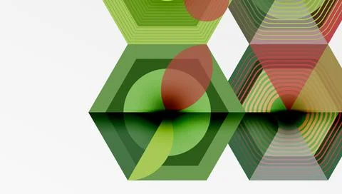 Hexagons, diamonds pattern. Geometric repeating hexagon background Stock Illustration