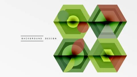 Hexagons, diamonds pattern. Geometric repeating hexagon background Stock Illustration