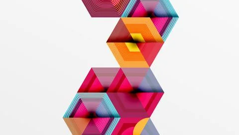 Hexagons, diamonds pattern. Geometric repeating hexagon background イラスト素材