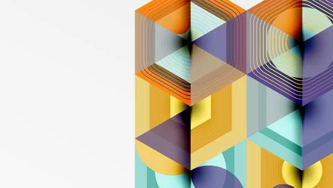 Hexagons, diamonds pattern. Geometric repeating hexagon background Illustrazione stock