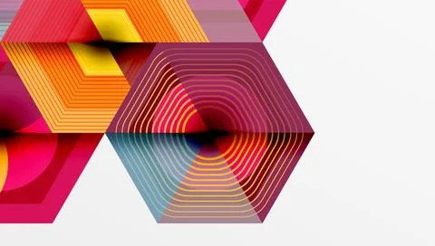 Hexagons, diamonds pattern. Geometric repeating hexagon background Stock Illustration