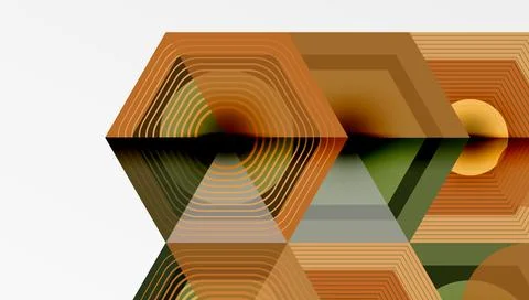 Hexagons, diamonds pattern. Geometric repeating hexagon background イラスト素材