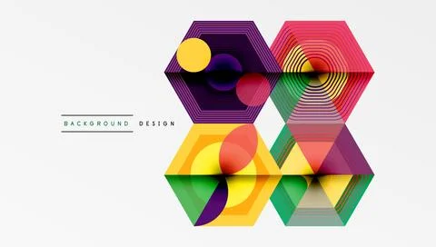 Hexagons, diamonds pattern. Geometric repeating hexagon background Stock Illustration