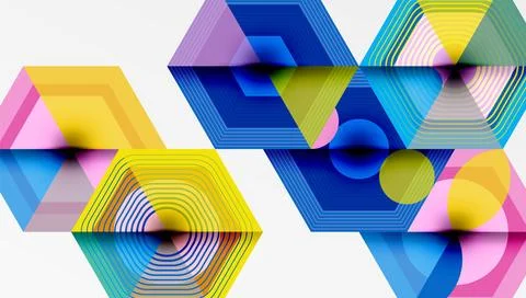 Hexagons, diamonds pattern. Geometric repeating hexagon background イラスト素材