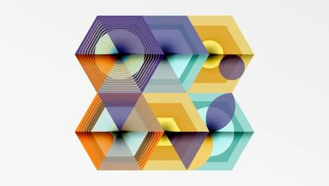 Hexagons, diamonds pattern. Geometric repeating hexagon background Illustrazione stock