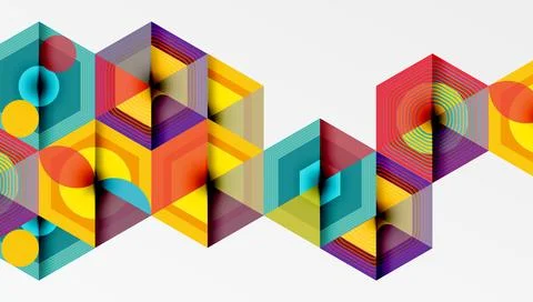 Hexagons, diamonds pattern. Geometric repeating hexagon background Illustrazione stock