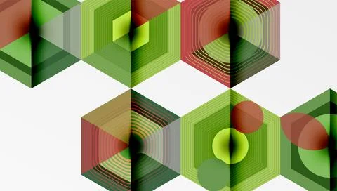 Hexagons, diamonds pattern. Geometric repeating hexagon background イラスト素材