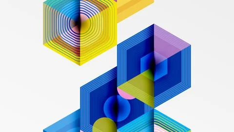 Hexagons, diamonds pattern. Geometric repeating hexagon background Illustrazione stock