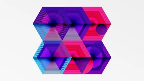 Hexagons, diamonds pattern. Geometric repeating hexagon background イラスト素材