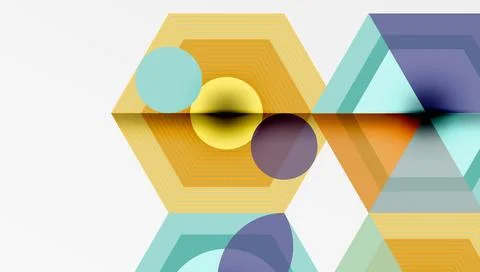 Hexagons, diamonds pattern. Geometric repeating hexagon background Stock Illustration