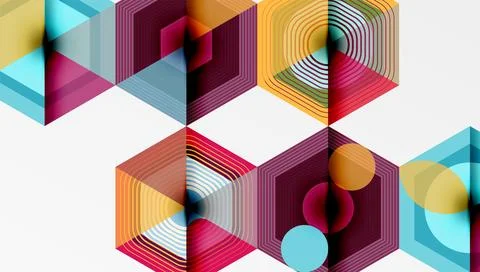 Hexagons, diamonds pattern. Geometric repeating hexagon background イラスト素材