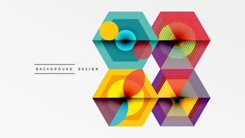 Hexagons, diamonds pattern. Geometric repeating hexagon background 스톡 일러스트