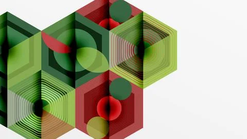Hexagons, diamonds pattern. Geometric repeating hexagon background Stock Illustration