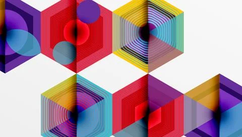 Hexagons, diamonds pattern. Geometric repeating hexagon background Stock Illustration