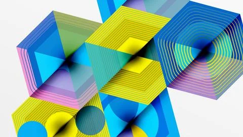 Hexagons, diamonds pattern. Geometric repeating hexagon background Stock Illustration