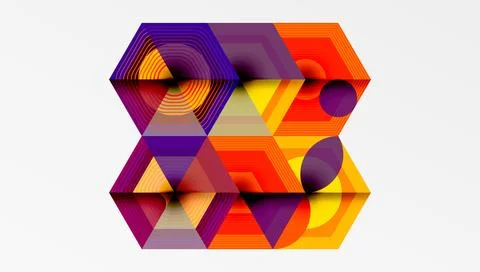 Hexagons, diamonds pattern. Geometric repeating hexagon background イラスト素材