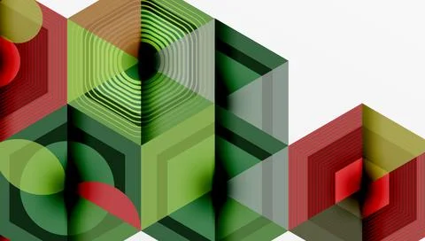 Hexagons, diamonds pattern. Geometric repeating hexagon background 스톡 일러스트