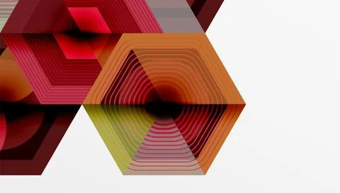 Hexagons, diamonds pattern. Geometric repeating hexagon background イラスト素材