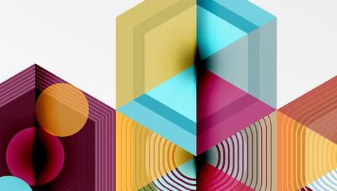 Hexagons, diamonds pattern. Geometric repeating hexagon background 스톡 일러스트