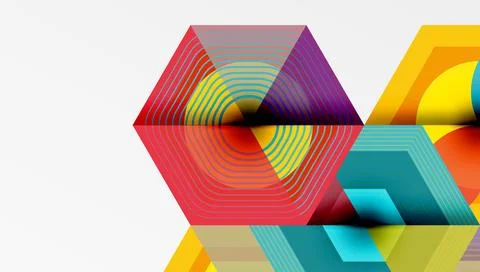 Hexagons, diamonds pattern. Geometric repeating hexagon background Stock Illustration