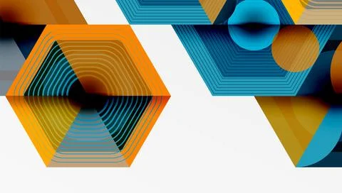 Hexagons, diamonds pattern. Geometric repeating hexagon background Stockillustratie