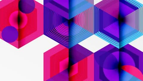 Hexagons, diamonds pattern. Geometric repeating hexagon background Stockillustratie