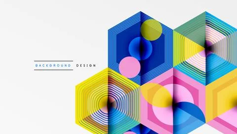 Hexagons, diamonds pattern. Geometric repeating hexagon background イラスト素材