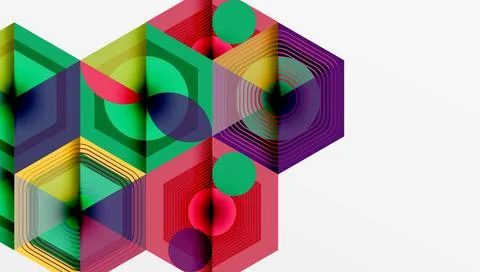 Hexagons, diamonds pattern. Geometric repeating hexagon background イラスト素材
