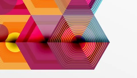 Hexagons, diamonds pattern. Geometric repeating hexagon background 스톡 일러스트