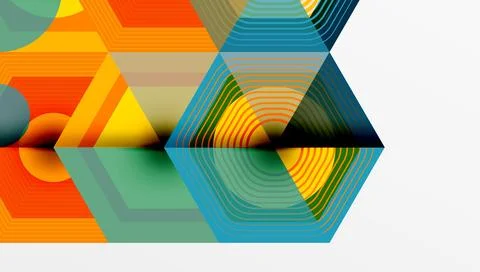 Hexagons, diamonds pattern. Geometric repeating hexagon background 스톡 일러스트