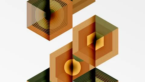 Hexagons, diamonds pattern. Geometric repeating hexagon background Stock Illustration