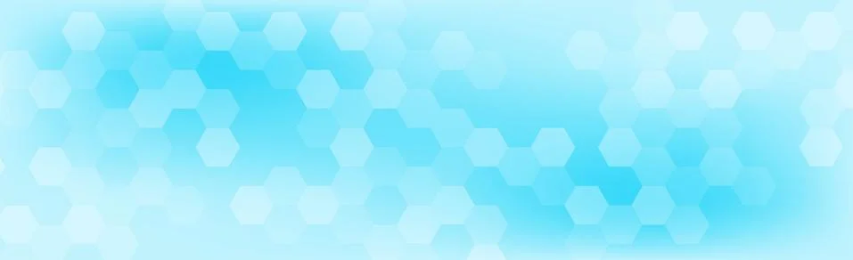 Hexagons of different sizes on a blue background - Vector Stock Illustration