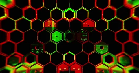 Hexagons Explosion. VJ Loops. Overlay Stock Footage 133878675