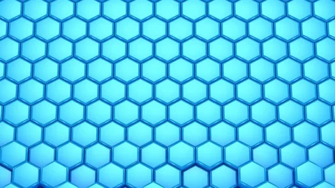 Hexagons Form A Wave Video stock 85235311