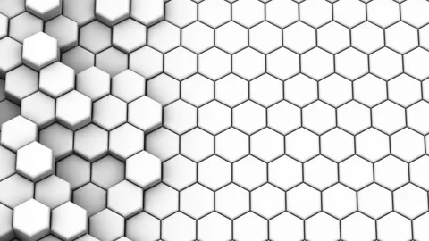 Hexagons Form A Wave Stock Footage 85267052