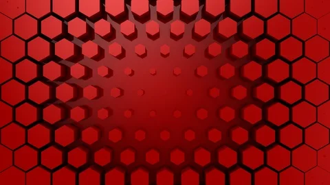 Hexagons Form A Wave Stock Footage 119391174