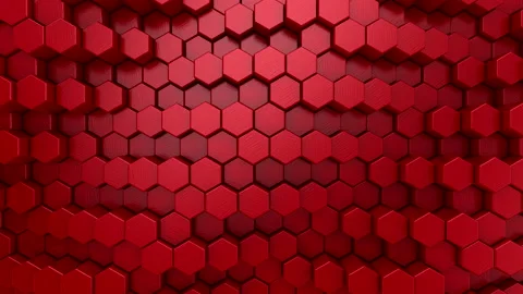 Hexagons Form A Wave Stock Footage 141566762