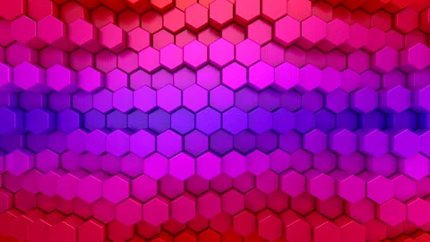 Hexagons Form A Wave Video stock 141875869